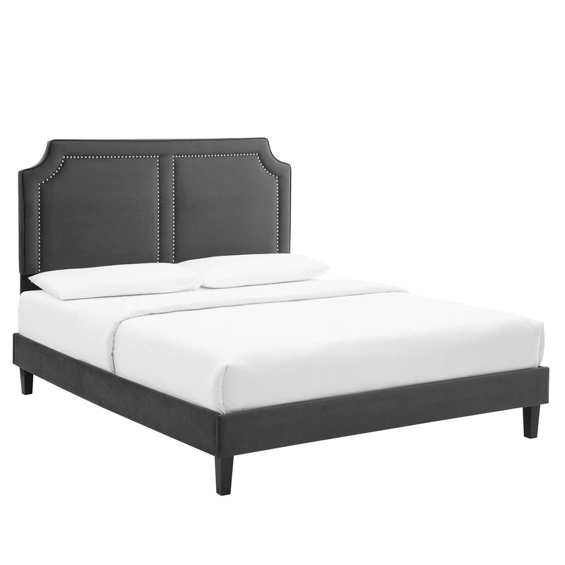 Novi Performance Velvet Queen Bed By Modway - MOD-6828 | Beds | Modishstore - 2