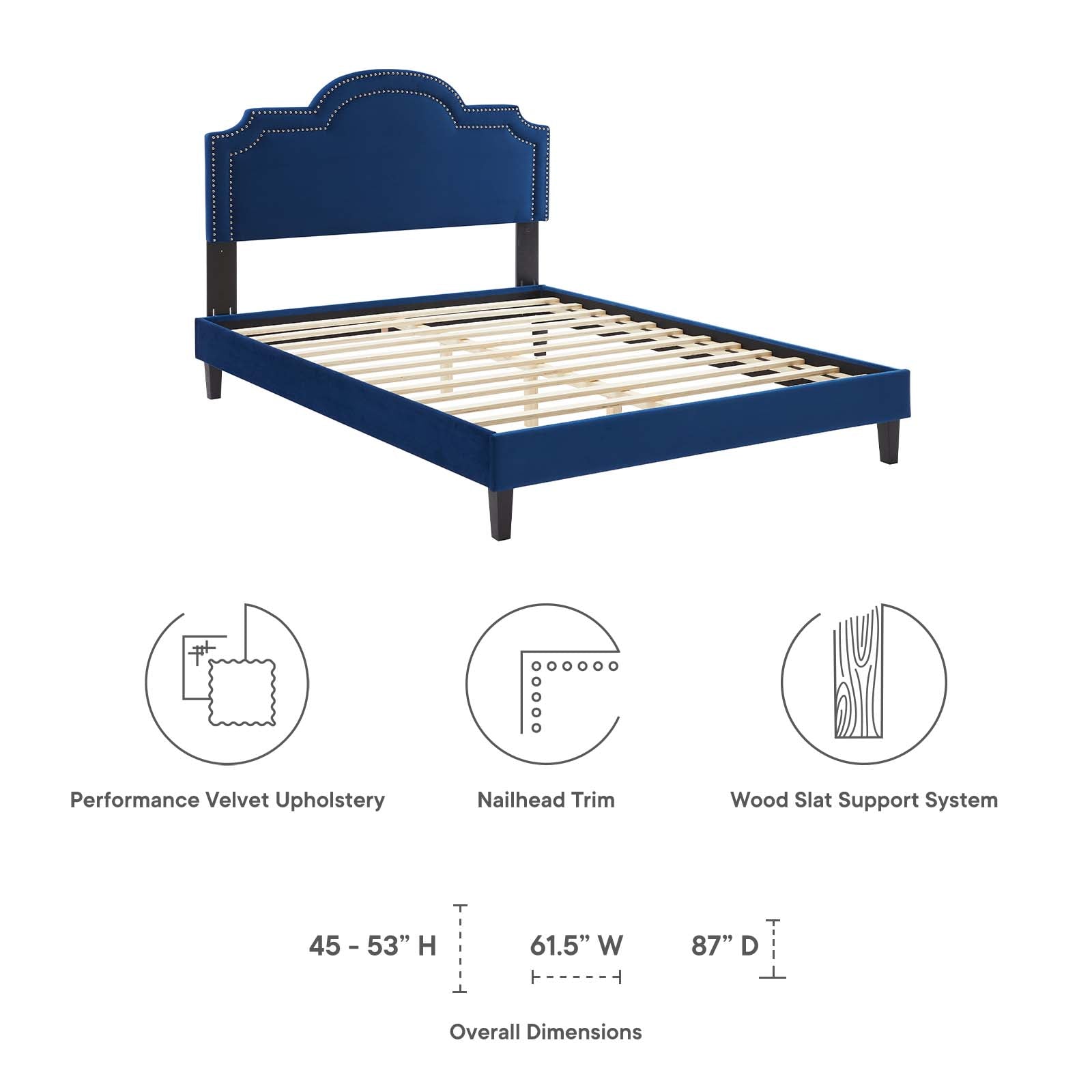 Aviana Performance Velvet Queen Bed By Modway - MOD-6829 | Beds | Modishstore - 32