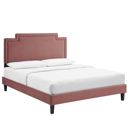 Liva Performance Velvet Queen Bed By Modway - MOD-6831 | Beds | Modishstore - 13