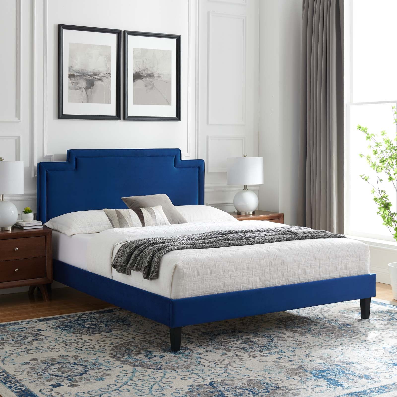 Liva Performance Velvet Queen Bed By Modway - MOD-6831 | Beds | Modishstore - 23