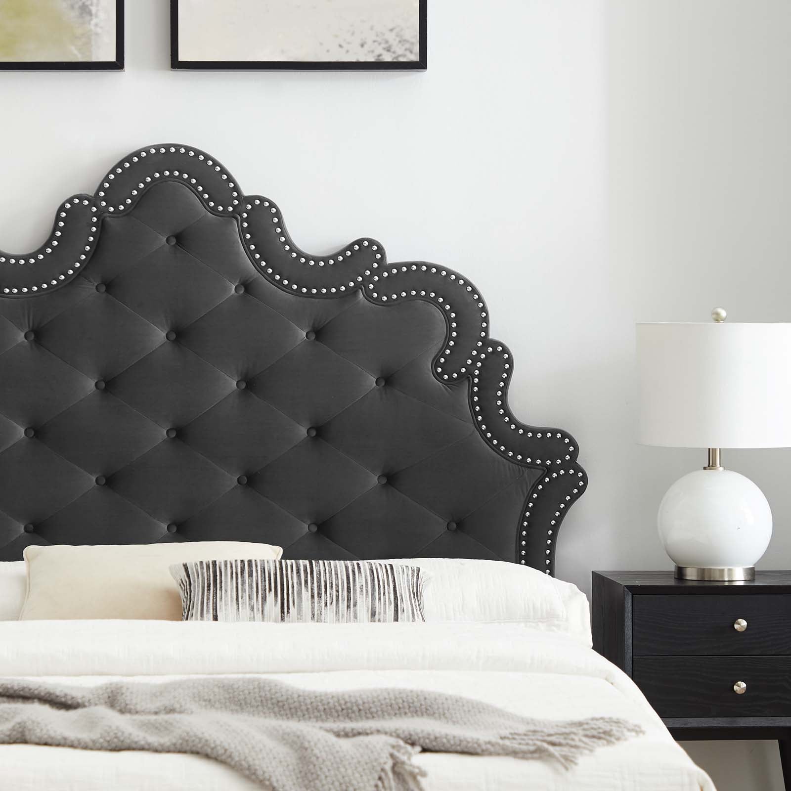 Sasha Button-Tufted Performance Velvet King Bed By Modway - MOD-6837 | Beds | Modishstore - 3