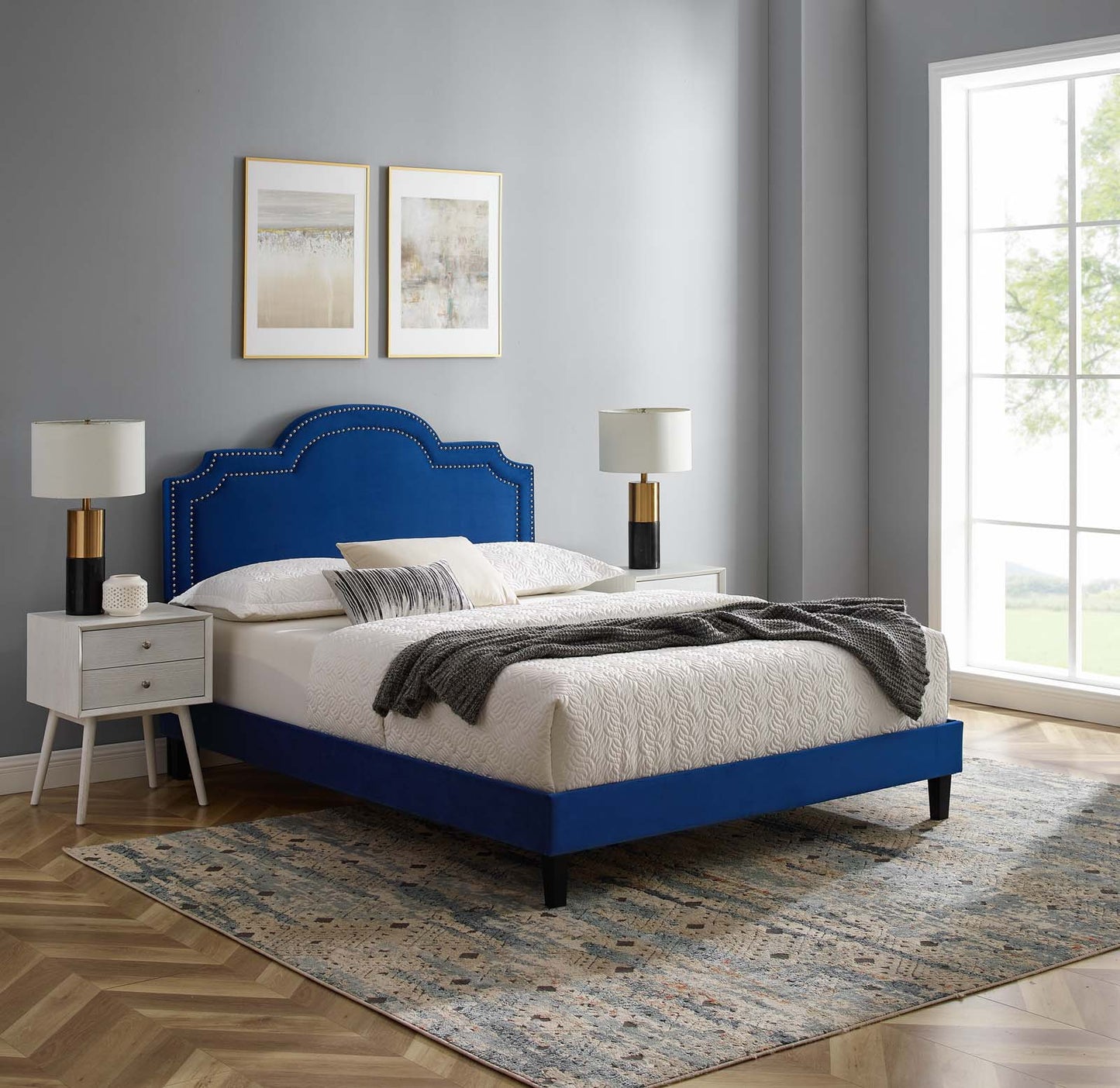 Aviana Performance Velvet King Bed By Modway - MOD-6844 | Beds | Modishstore - 26