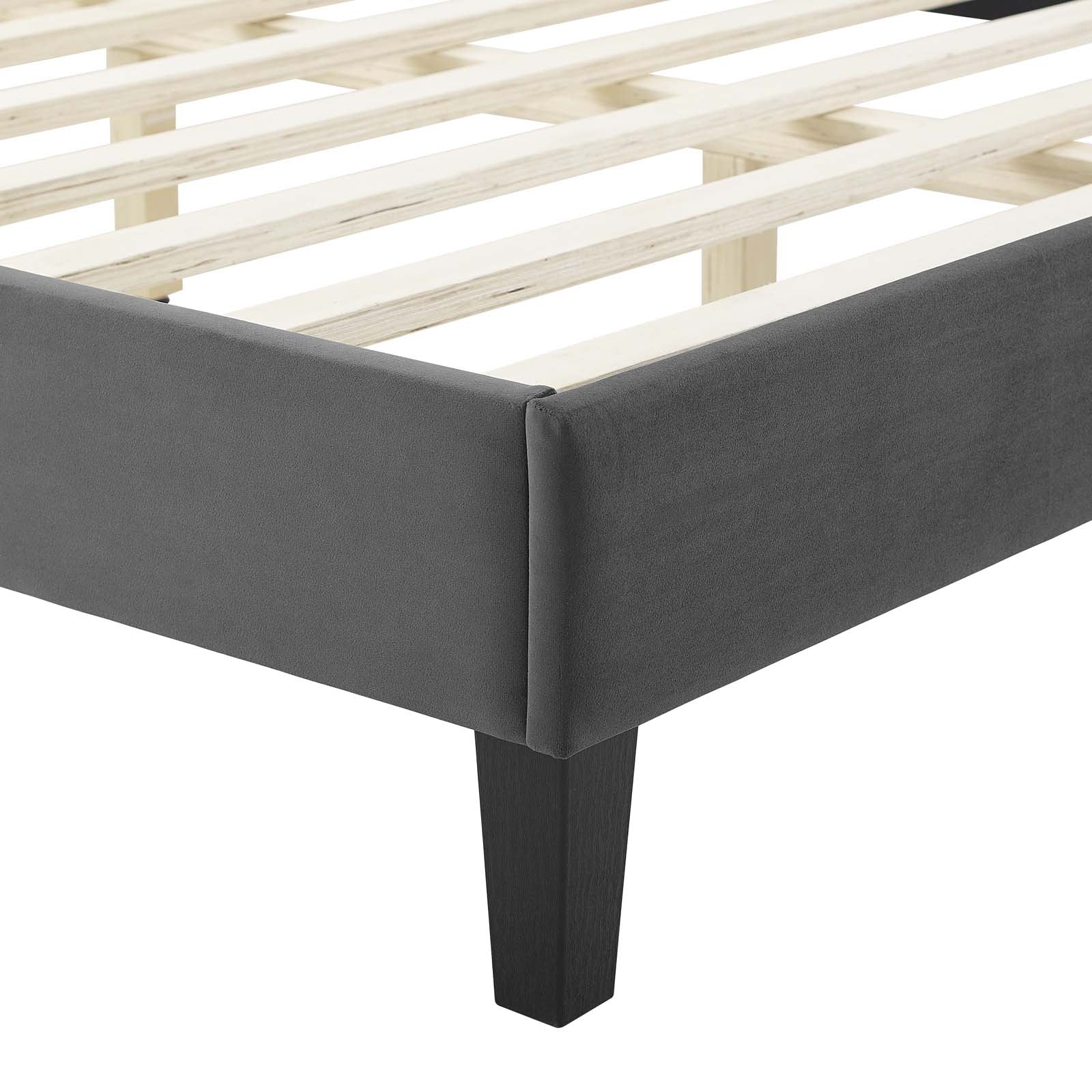 Emerson Performance Velvet Twin Platform Bed By Modway - MOD-6849 | Beds | Modishstore - 9