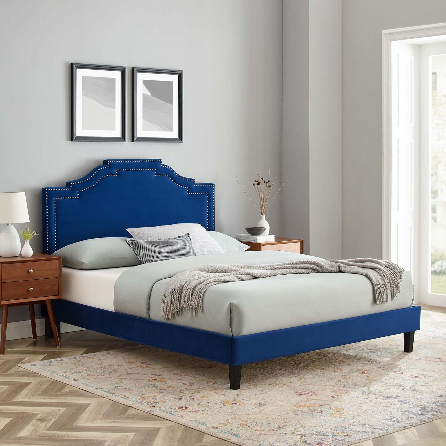 Adelaide Performance Velvet Twin Platform Bed By Modway - MOD-6852 | Beds | Modishstore - 58