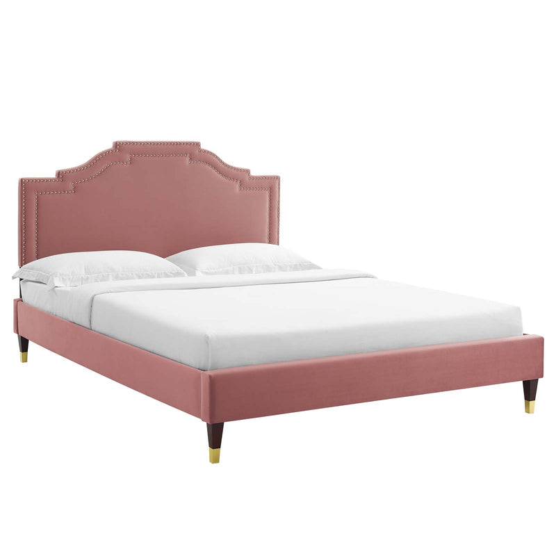 Adelaide Performance Velvet Full Platform Bed By Modway - MOD-6857 | Beds | Modishstore - 1