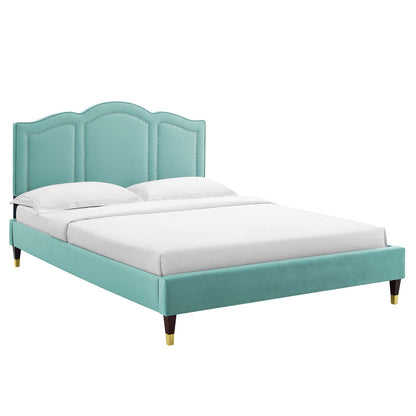 Emerson Performance Velvet King Platform Bed By Modway - MOD-6860 | Beds | Modishstore - 29