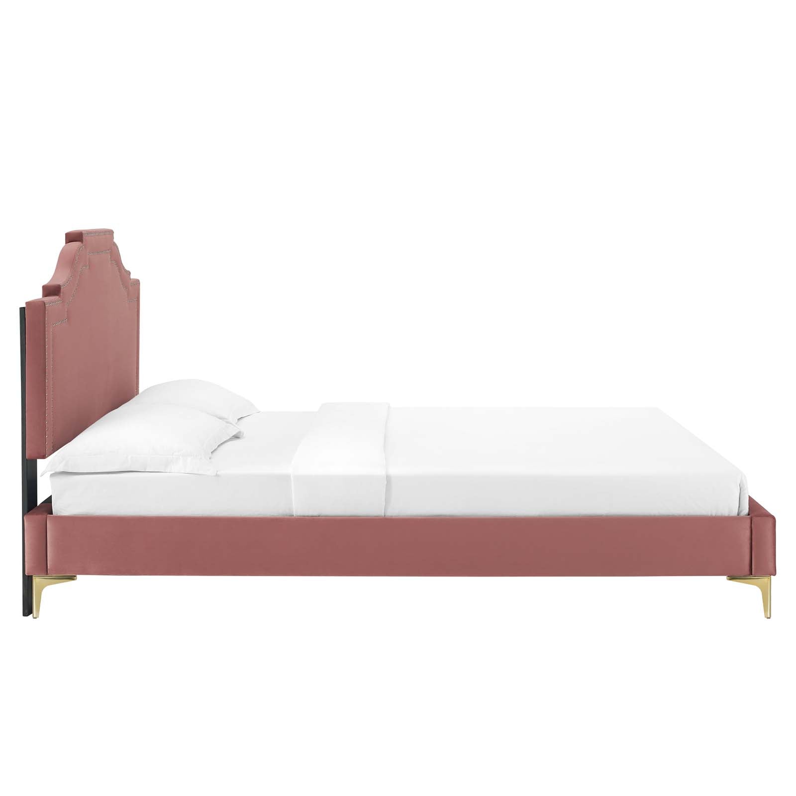 Adelaide Performance Velvet King Platform Bed By Modway - MOD-6862 | Beds | Modishstore - 22