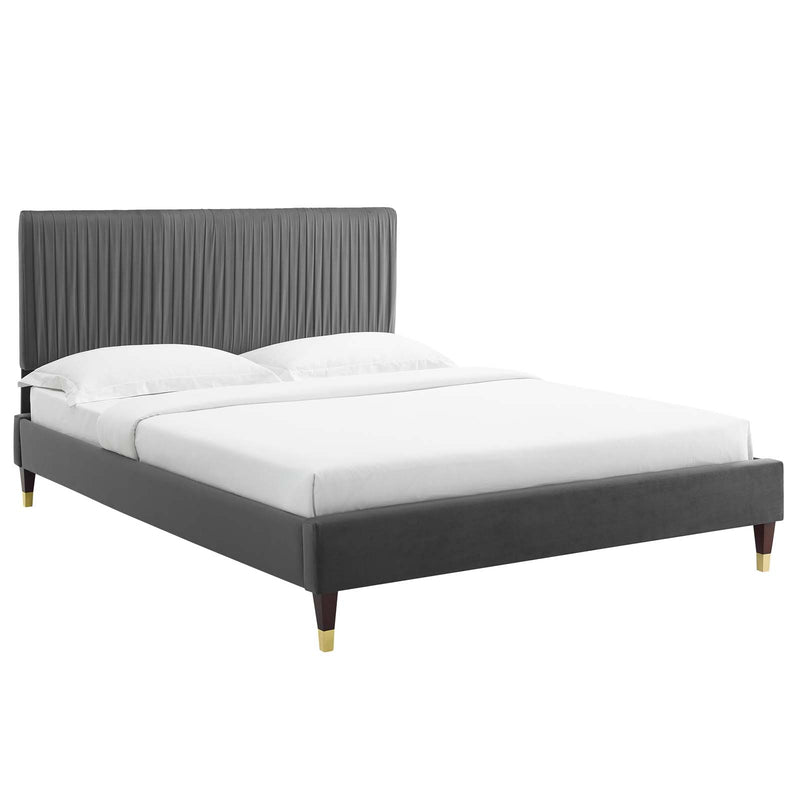 Modway Peyton Performance Velvet Full Platform Bed - MOD-6869 | Beds | Modishstore - 2