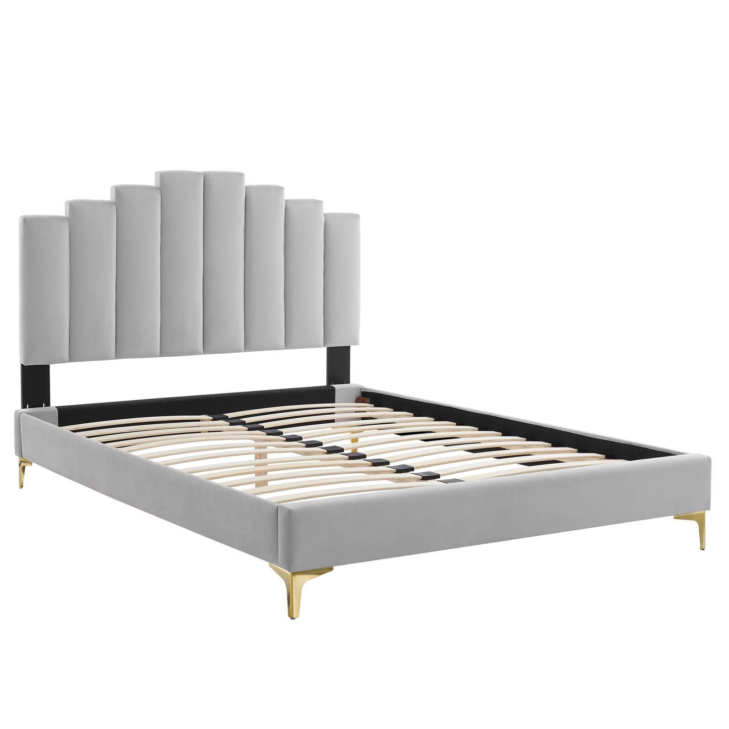 Elise Full Performance Velvet Platform Bed By Modway - MOD-6880 | Beds | Modishstore - 34