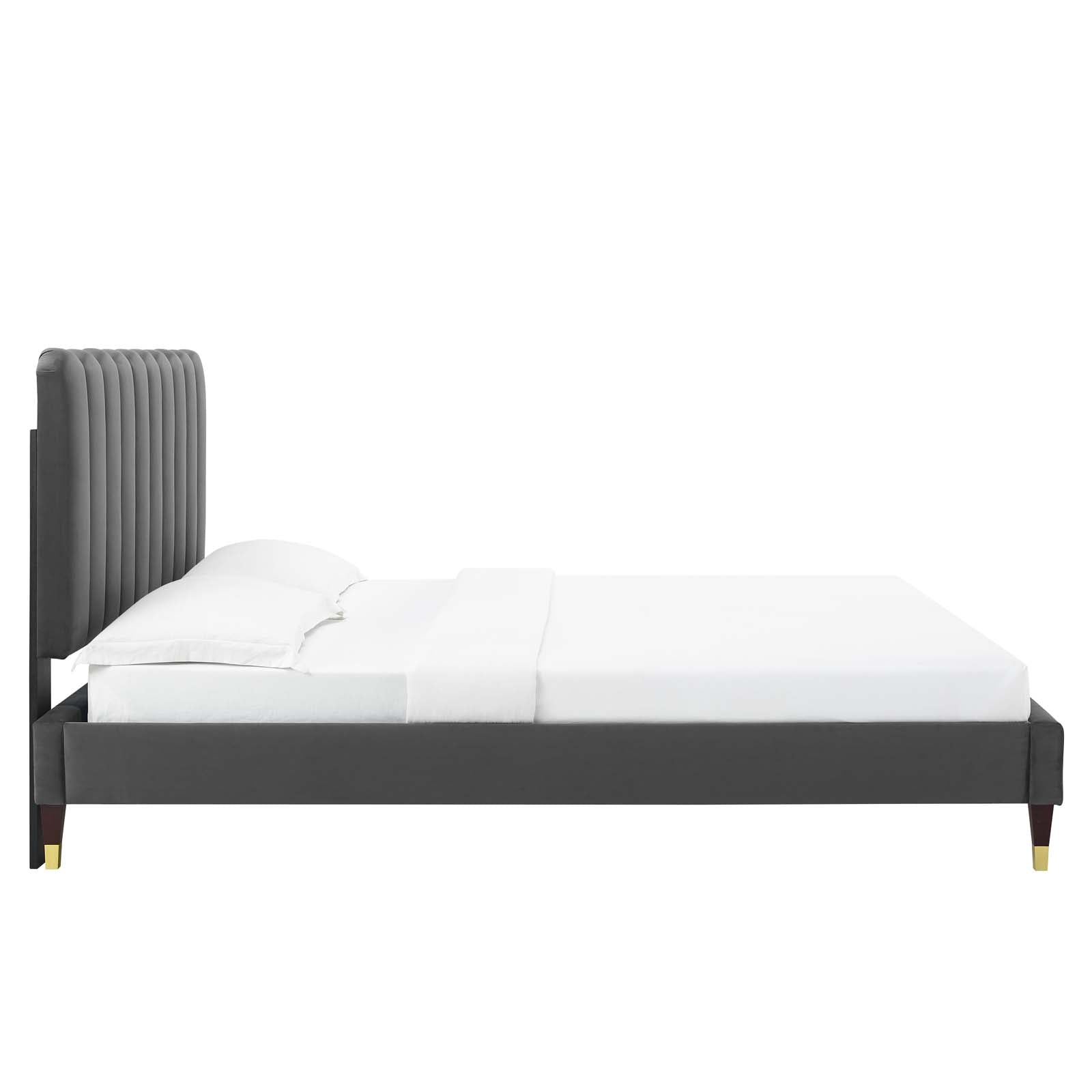 Reagan Full Performance Velvet Platform Bed By Modway - MOD-6892 | Beds | Modishstore - 11