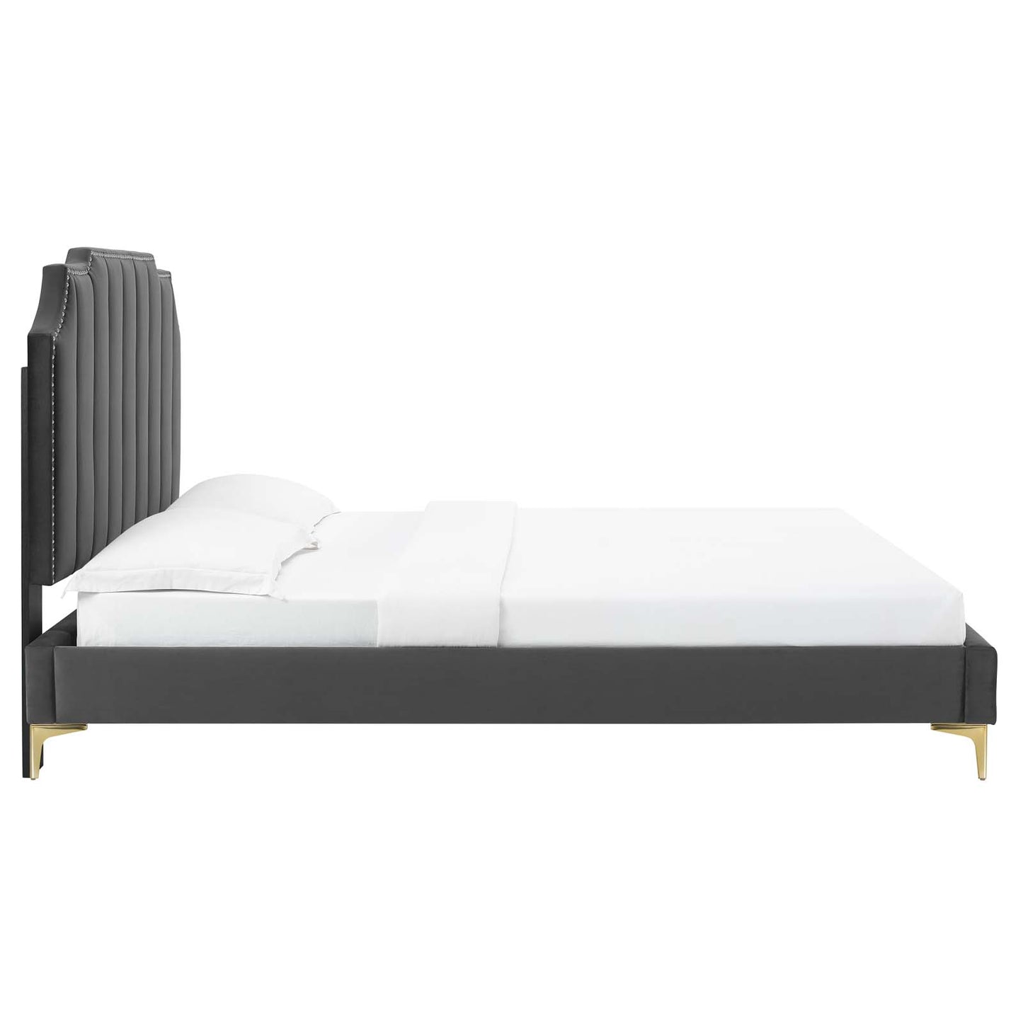 Colette King Performance Velvet Platform Bed By Modway - MOD-6894 | Beds | Modishstore - 11