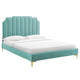 Colette King Performance Velvet Platform Bed By Modway - MOD-6894 | Beds | Modishstore - 49