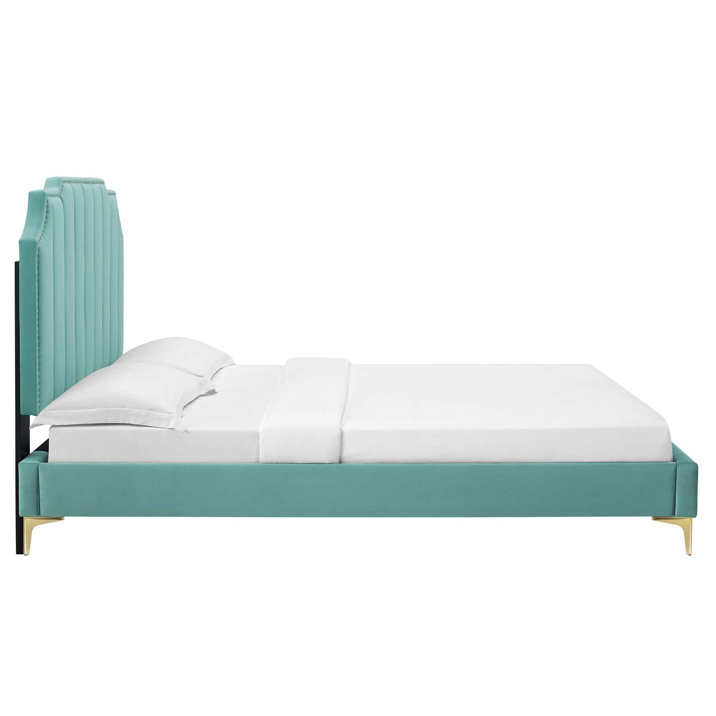 Colette King Performance Velvet Platform Bed By Modway - MOD-6894 | Beds | Modishstore - 59