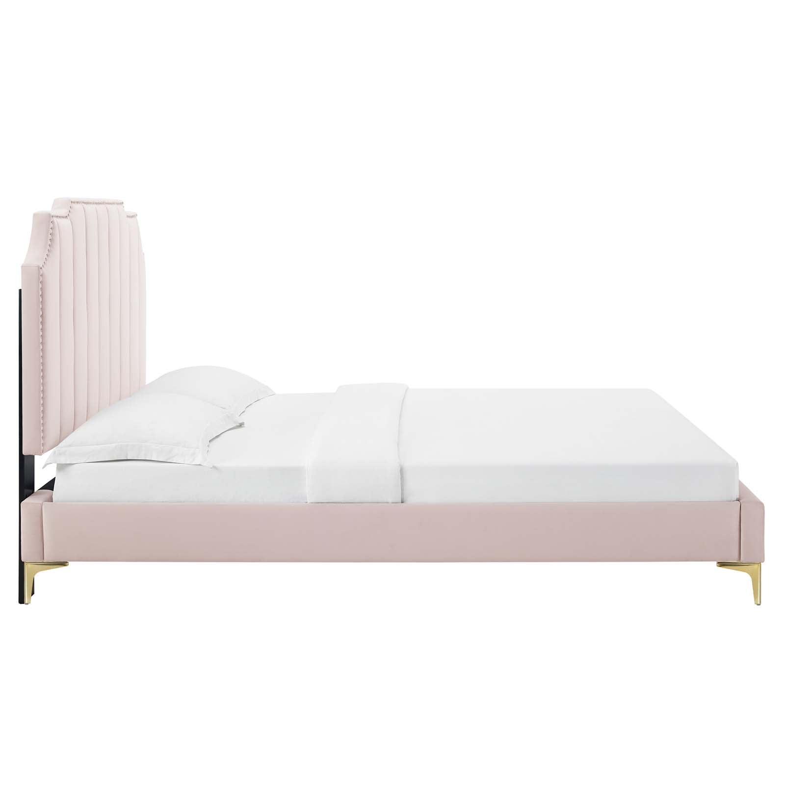 Colette King Performance Velvet Platform Bed By Modway - MOD-6894 | Beds | Modishstore - 91