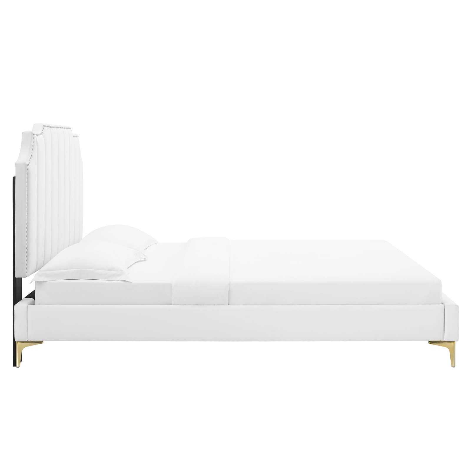 Colette King Performance Velvet Platform Bed By Modway - MOD-6894 | Beds | Modishstore - 123