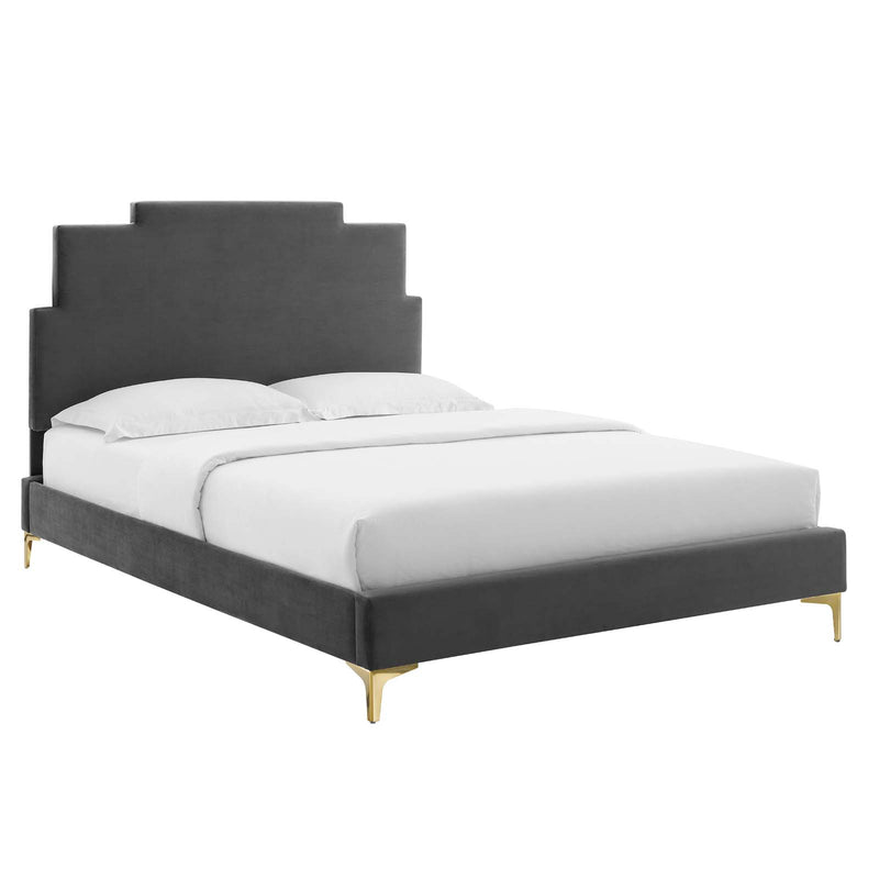 Modway Lindsey Performance Velvet Full Platform Bed - MOD-6901 | Beds | Modishstore - 2