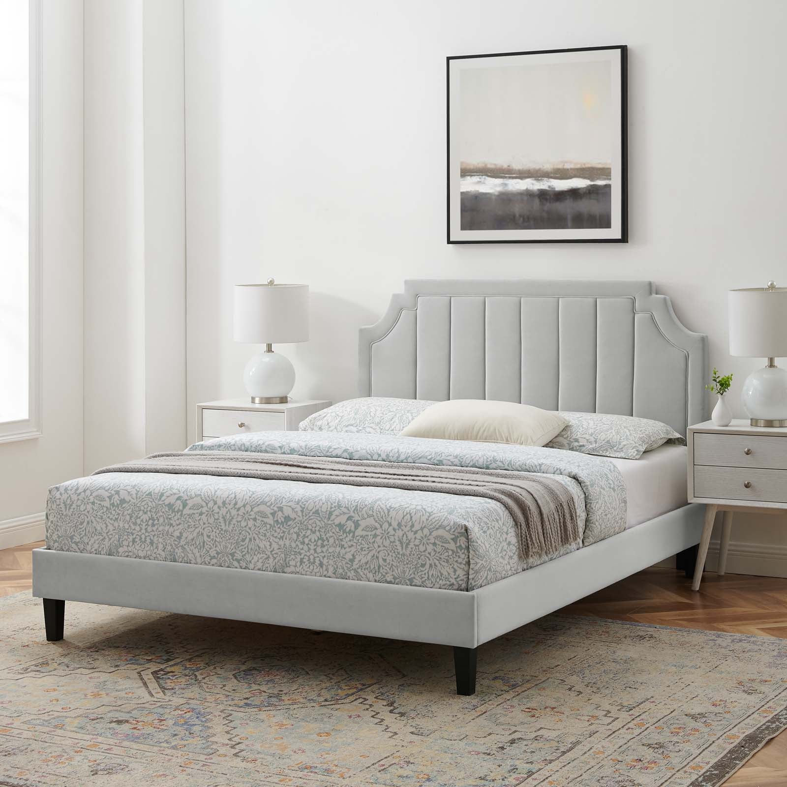 Modway Sienna Performance Velvet Twin Platform Bed - MOD-6908 | Beds | Modishstore - 64