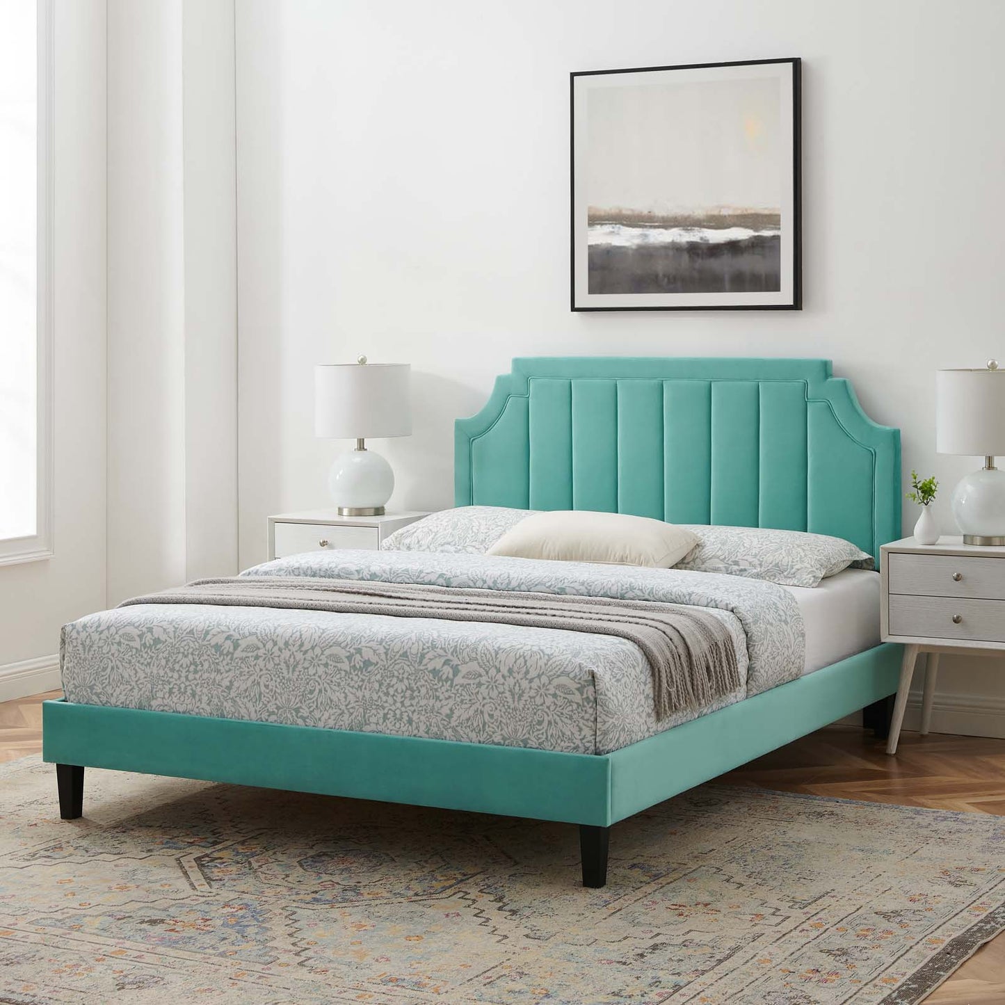 Modway Sienna Performance Velvet Twin Platform Bed - MOD-6908 | Beds | Modishstore - 60