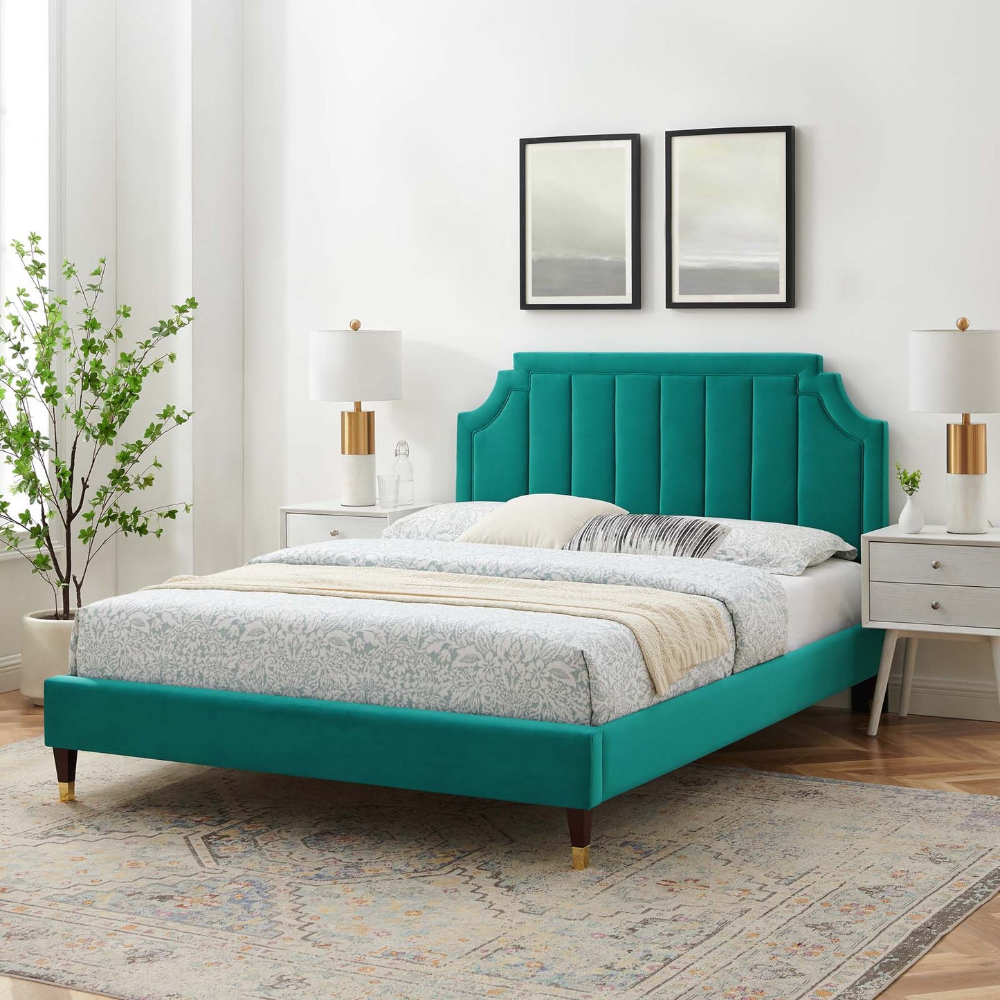 Modway Sienna Performance Velvet King Platform Bed - MOD-6919 | Beds | Modishstore - 47