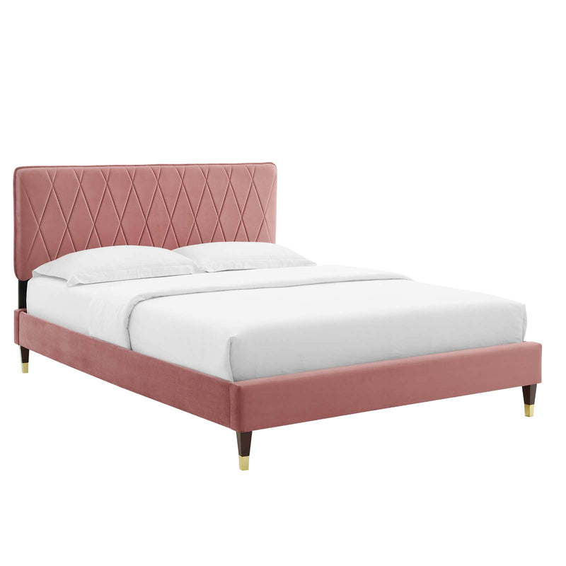 Modway Phillipa Performance Velvet Full Platform Bed - MOD-6923 | Beds | Modishstore - 10