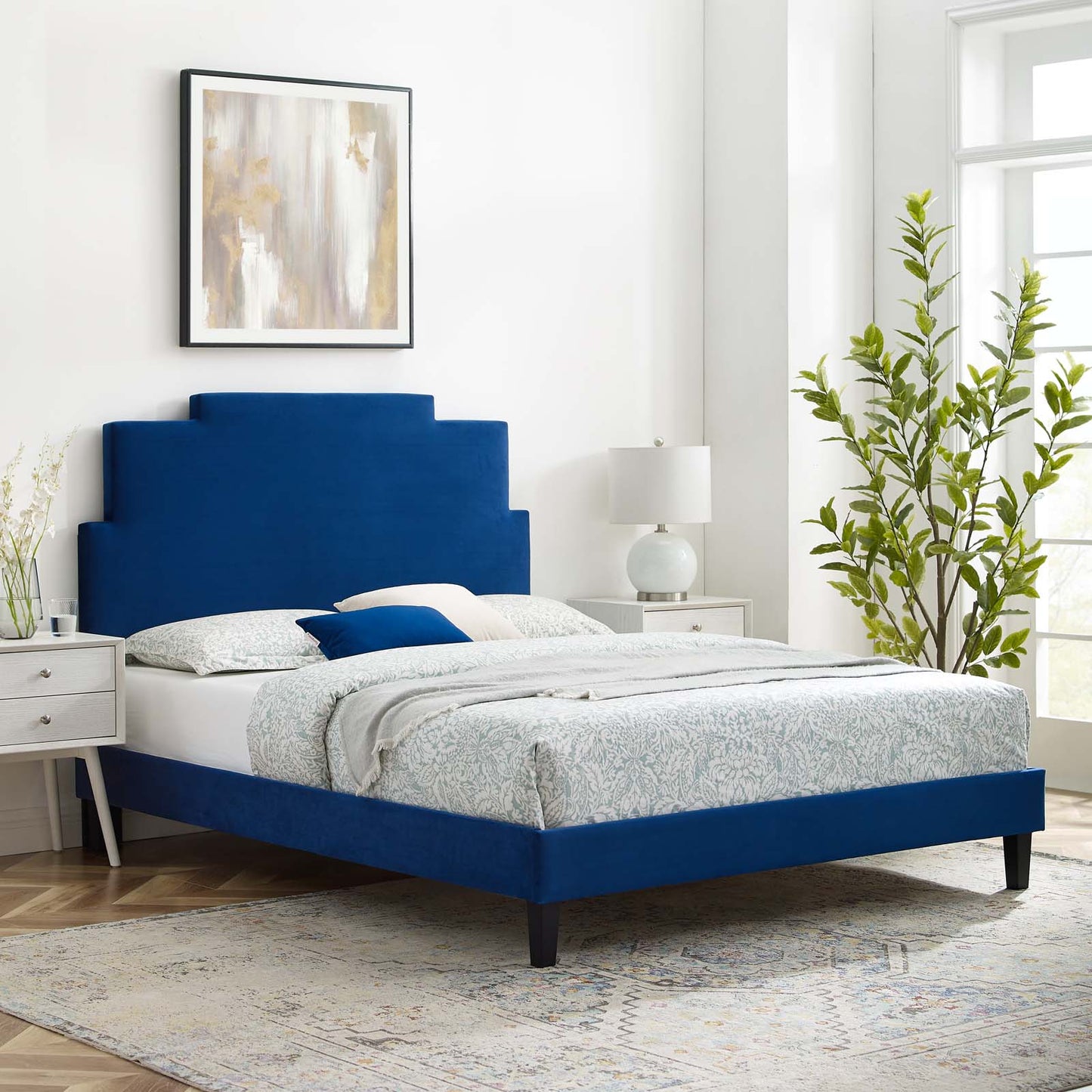 Modway Lindsey Performance Velvet King Platform Bed - MOD-6927 | Beds | Modishstore - 31