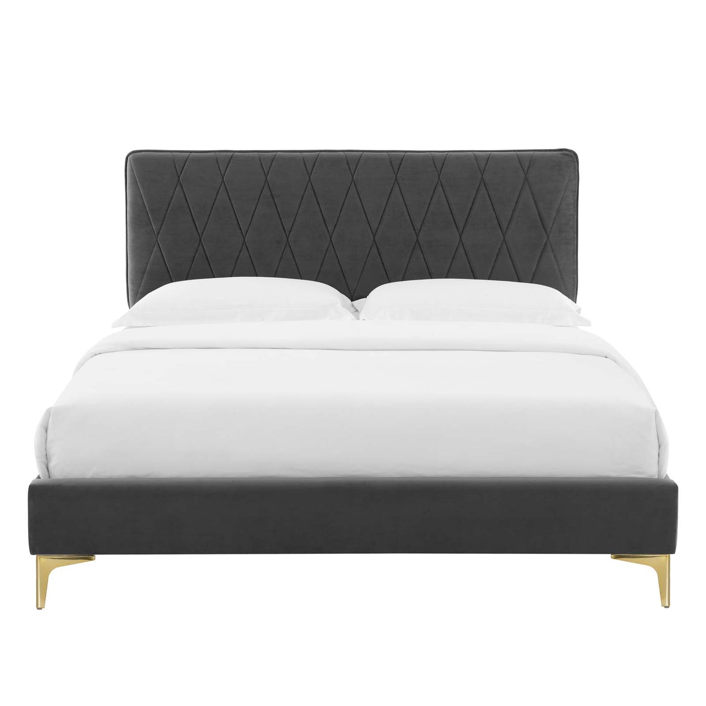 Modway Phillipa Performance Velvet King Platform Bed | Beds | Modishstore-7