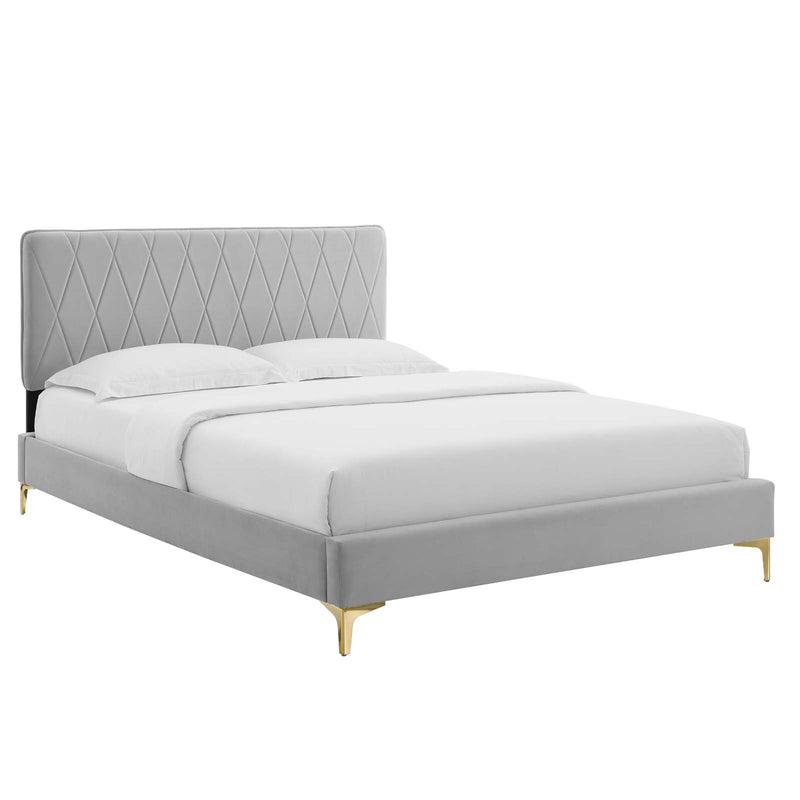 Modway Phillipa Performance Velvet King Platform Bed - MOD-6928 | Beds | Modishstore - 18