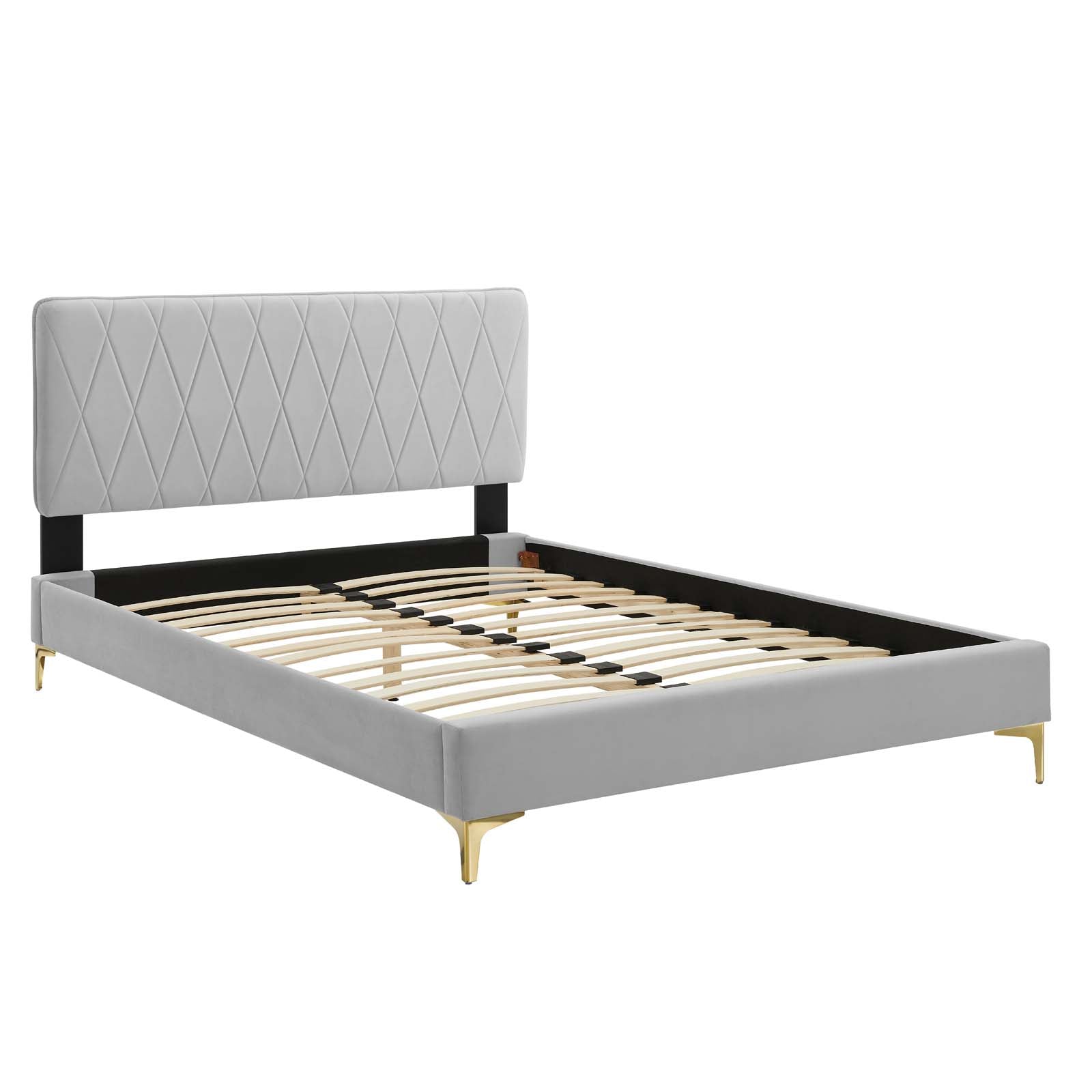 Modway Phillipa Performance Velvet King Platform Bed - MOD-6928 | Beds | Modishstore - 19