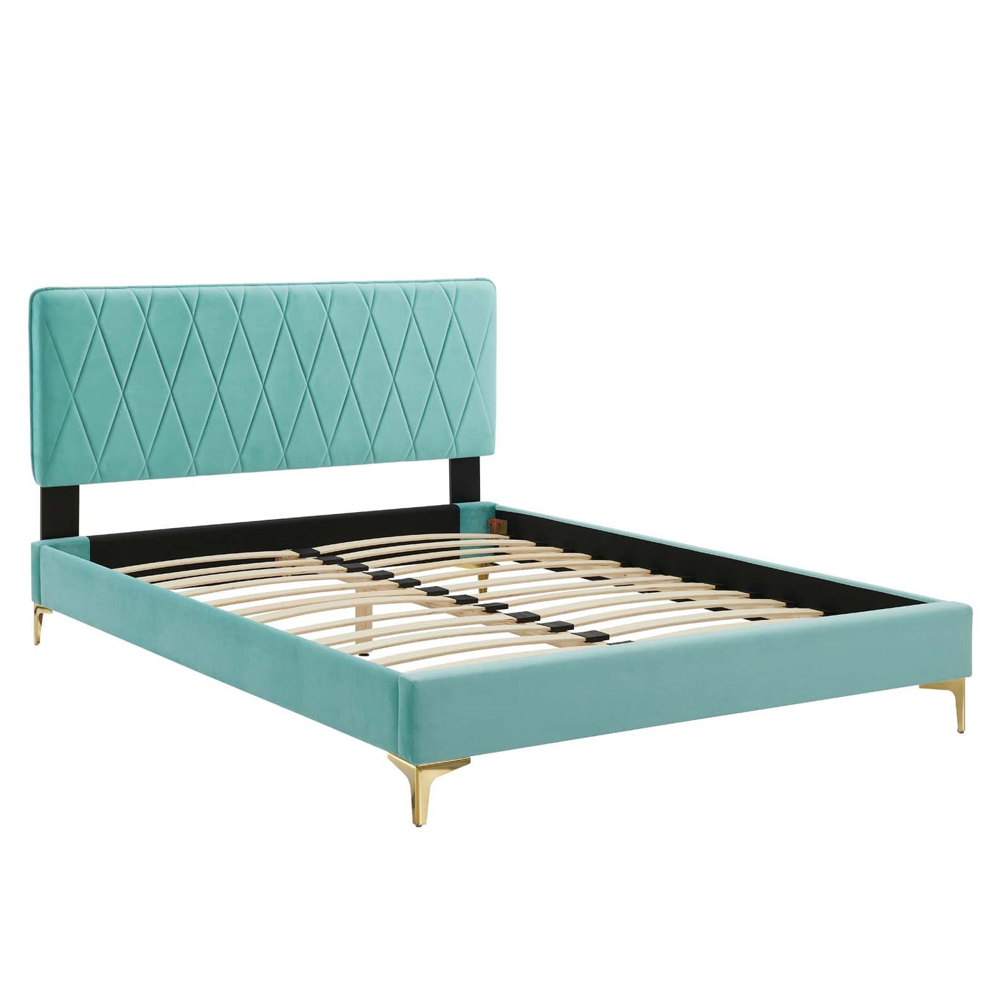 Modway Phillipa Performance Velvet King Platform Bed | Beds | Modishstore-27