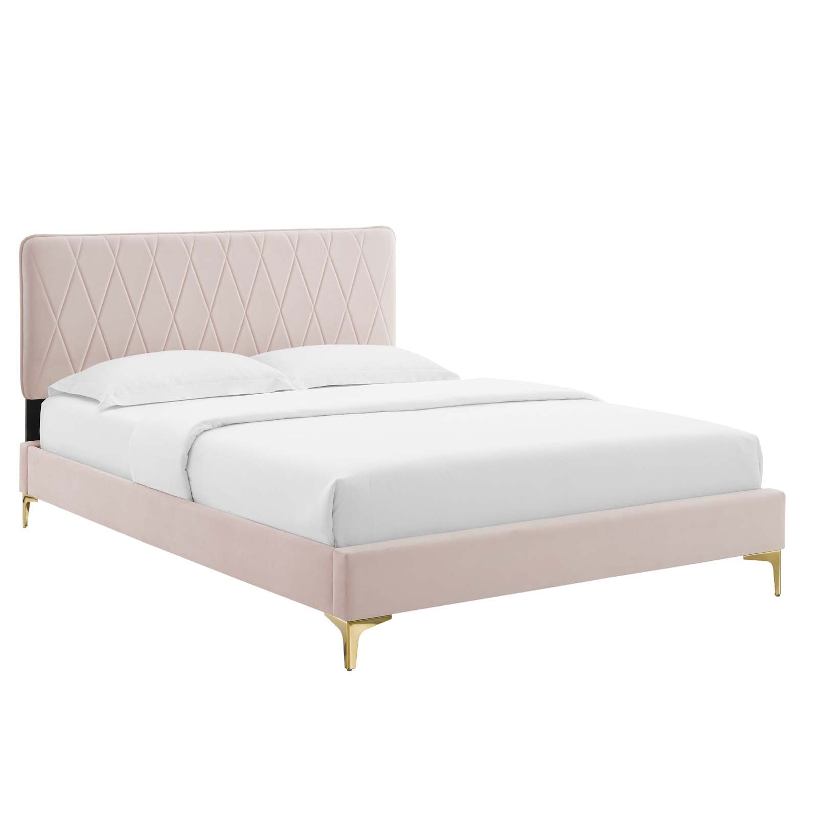 Modway Phillipa Performance Velvet King Platform Bed | Beds | Modishstore-42