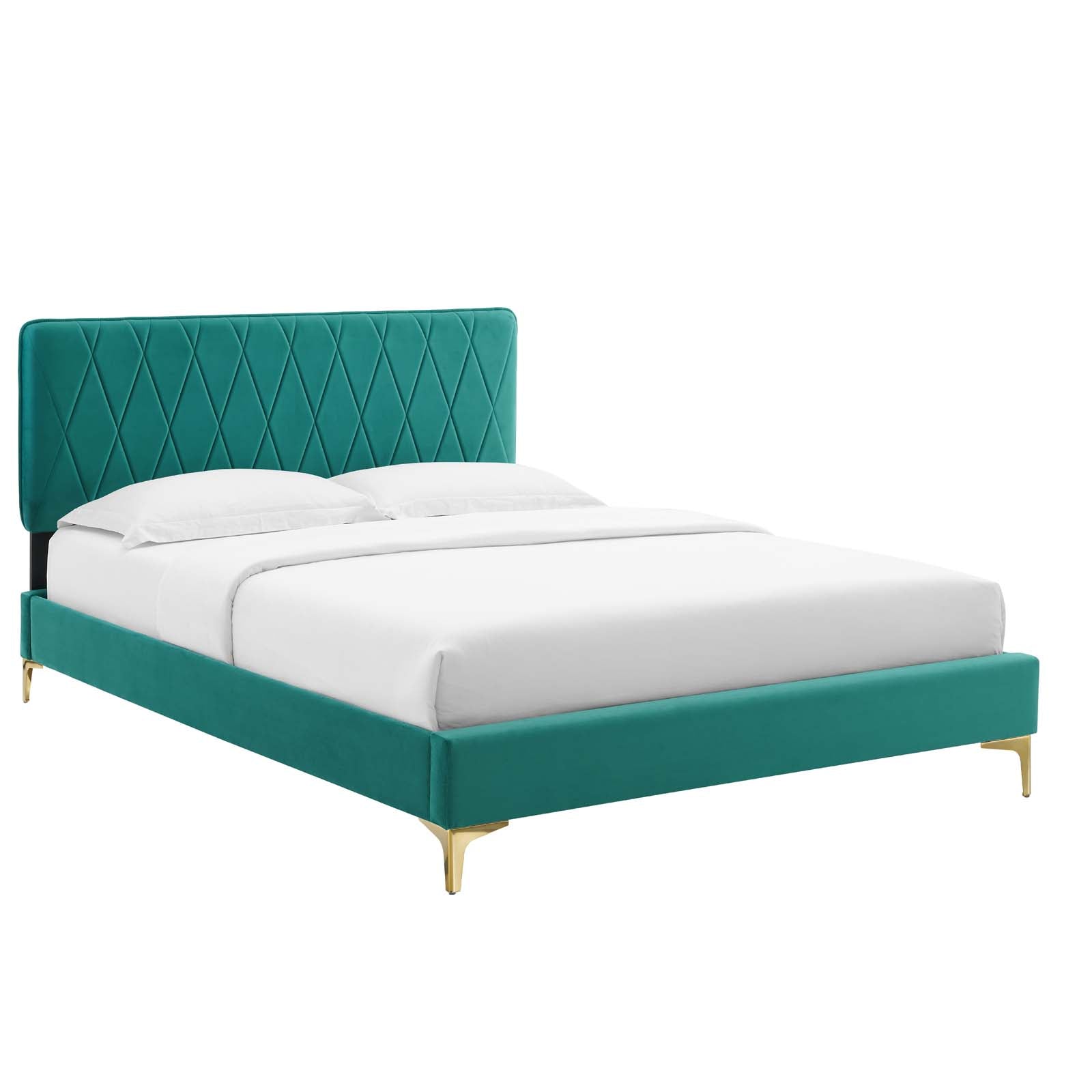 Modway Phillipa Performance Velvet King Platform Bed | Beds | Modishstore-50