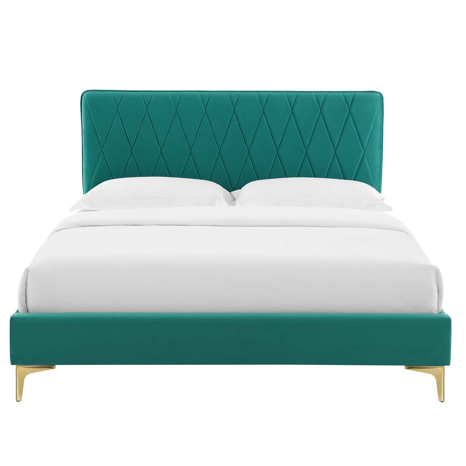 Modway Phillipa Performance Velvet King Platform Bed | Beds | Modishstore-56