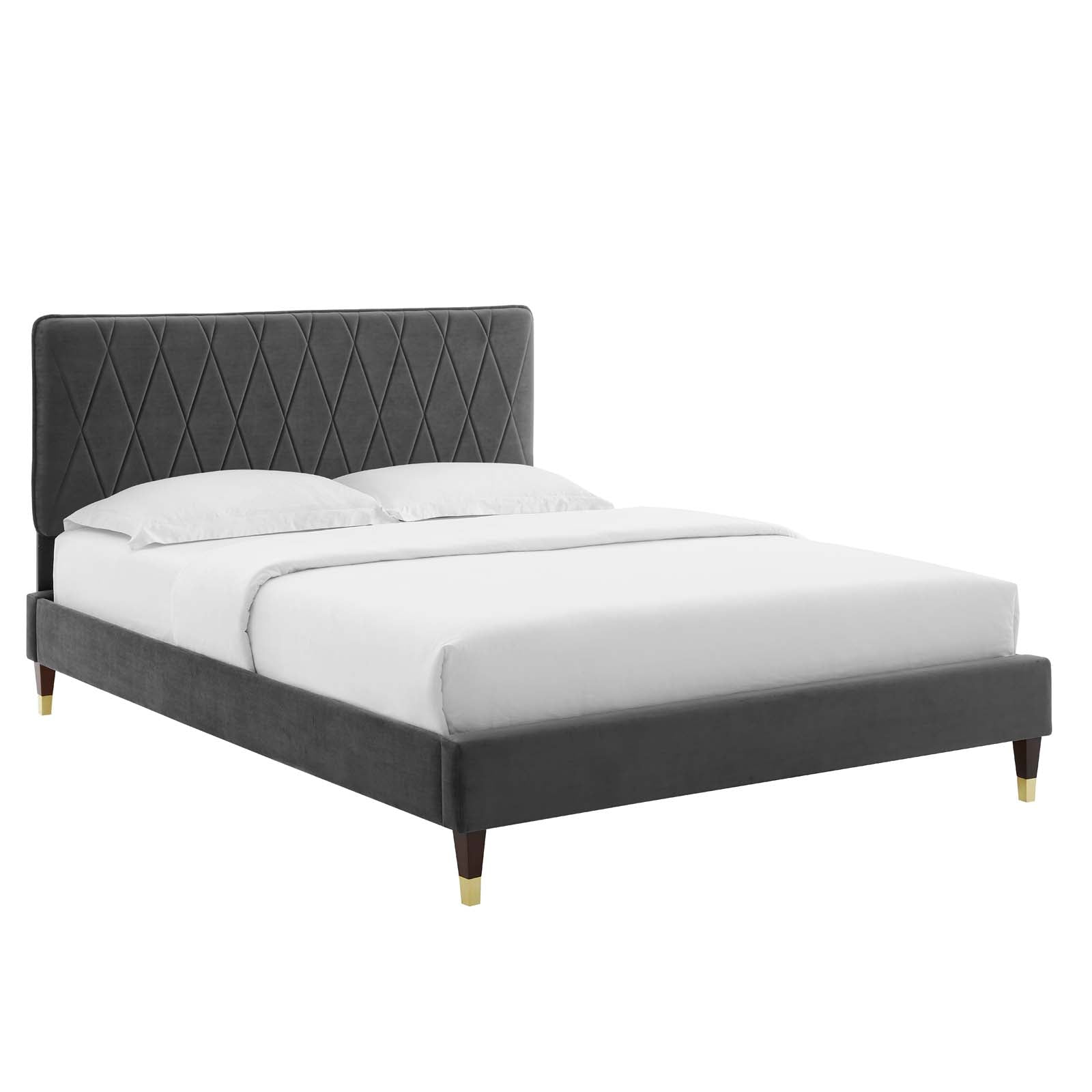 Modway Phillipa Performance Velvet King Platform Bed - MOD-6929 | Beds | Modishstore - 2