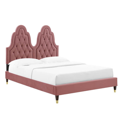 Modway Alexandria Tufted Performance Velvet Twin Platform Bed - MOD-6932 | Beds | Modishstore - 10