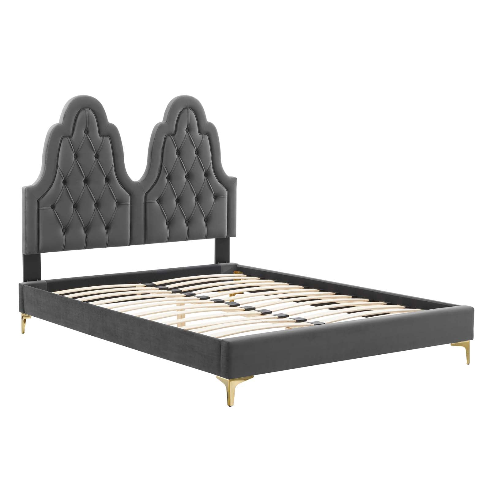 Modway Alexandria Tufted Performance Velvet King Platform Bed - MOD-6937 | Beds | Modishstore - 3