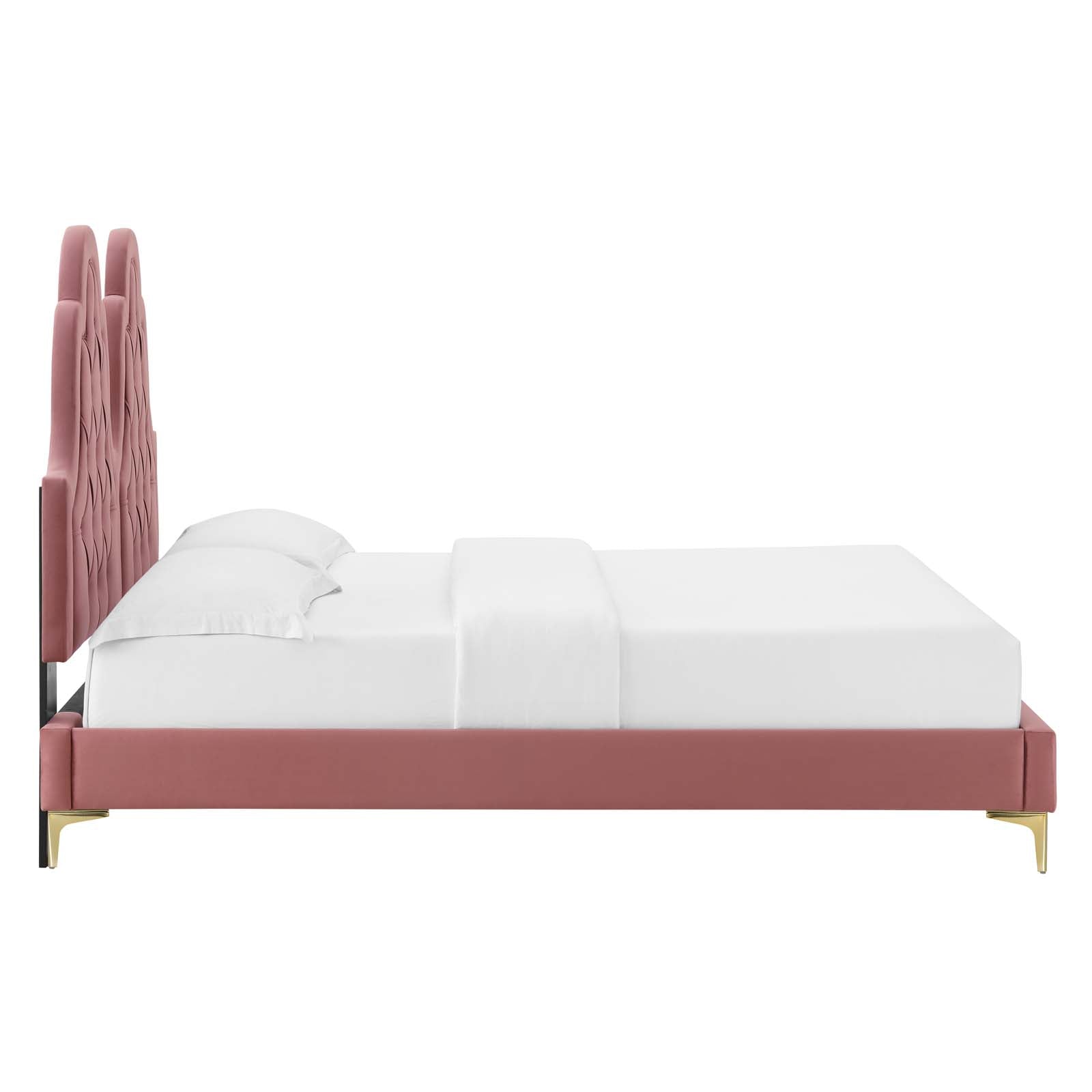 Modway Alexandria Tufted Performance Velvet King Platform Bed - MOD-6937 | Beds | Modishstore - 14