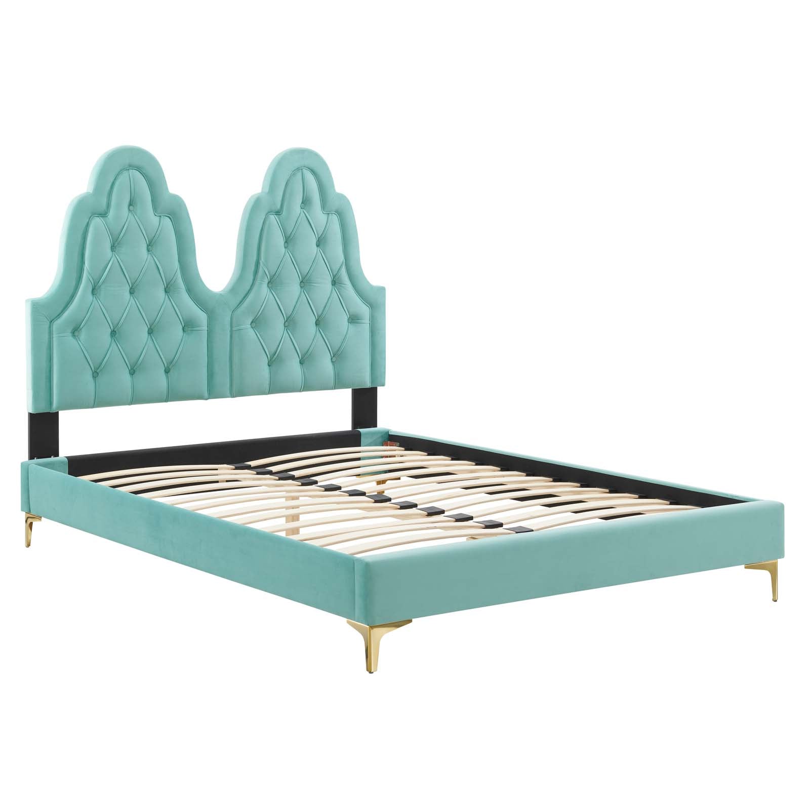 Modway Alexandria Tufted Performance Velvet King Platform Bed - MOD-6937 | Beds | Modishstore - 27