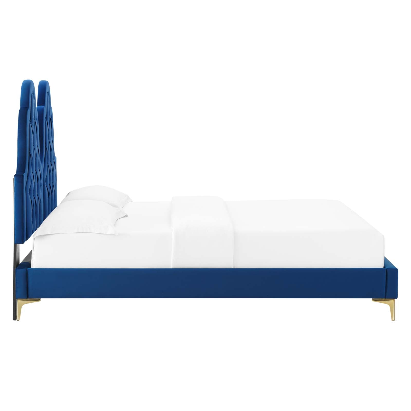 Modway Alexandria Tufted Performance Velvet King Platform Bed - MOD-6937 | Beds | Modishstore - 38