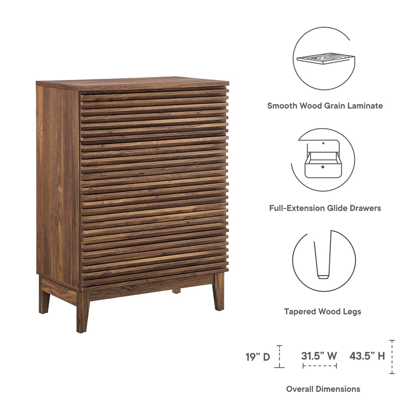 Render 4-Drawer Dresser Chest By Modway - MOD-6966 | Dressers | Modishstore - 6