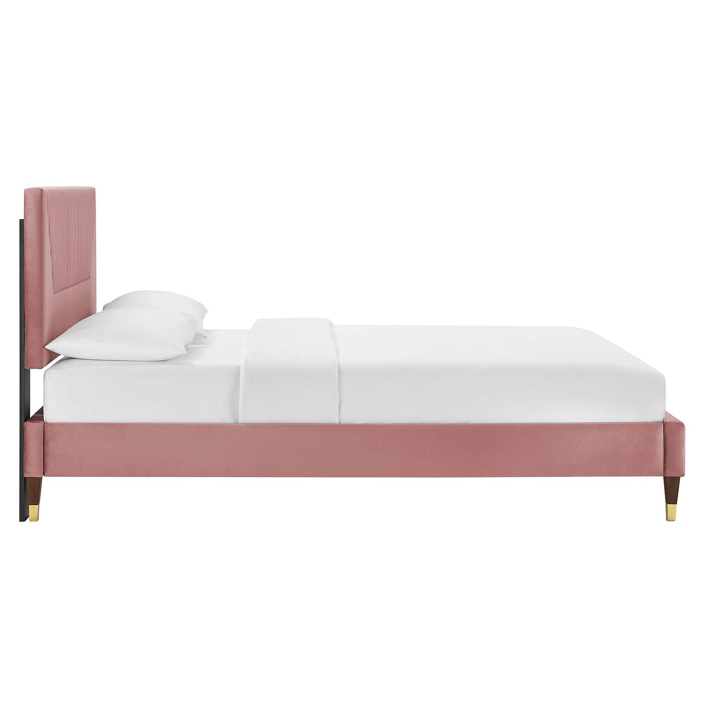 Yasmine Channel Tufted Performance Velvet Queen Platform Bed By Modway - MOD-6972 | Beds | Modishstore - 10