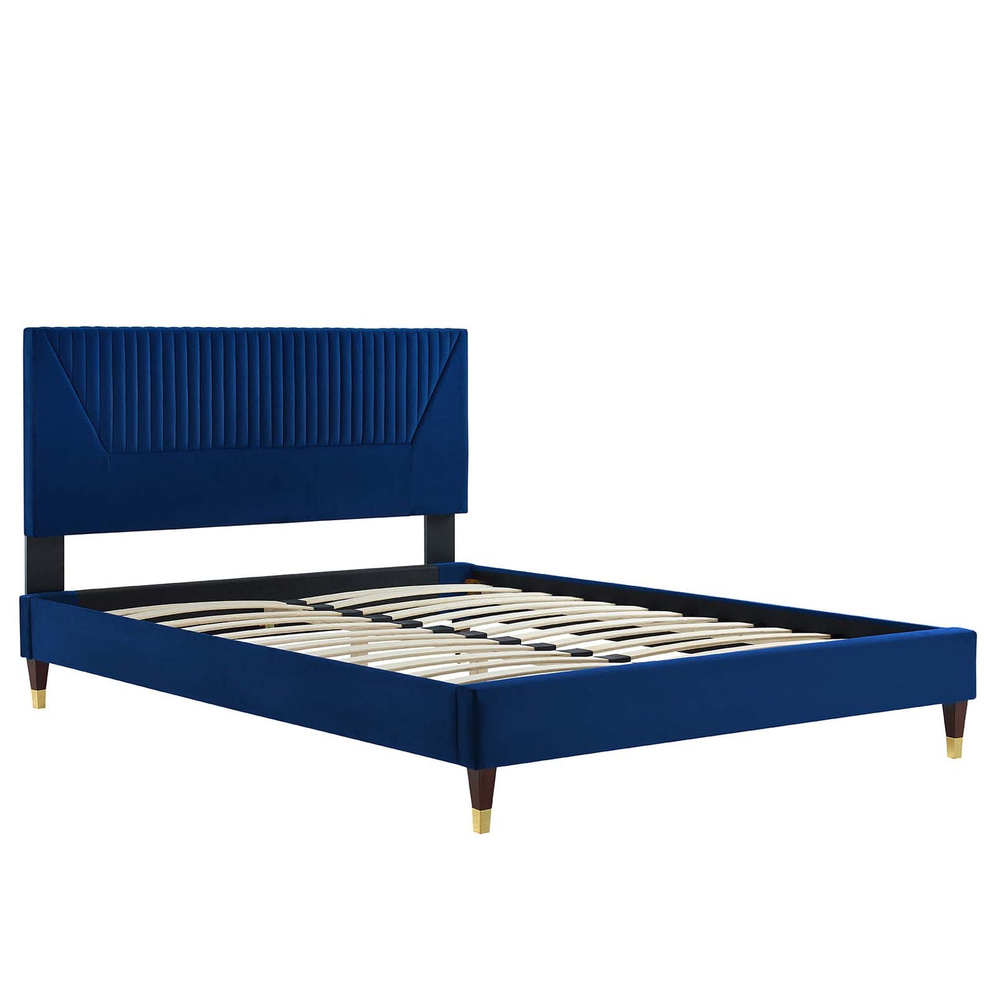 Yasmine Channel Tufted Performance Velvet Queen Platform Bed By Modway - MOD-6972 | Beds | Modishstore - 20