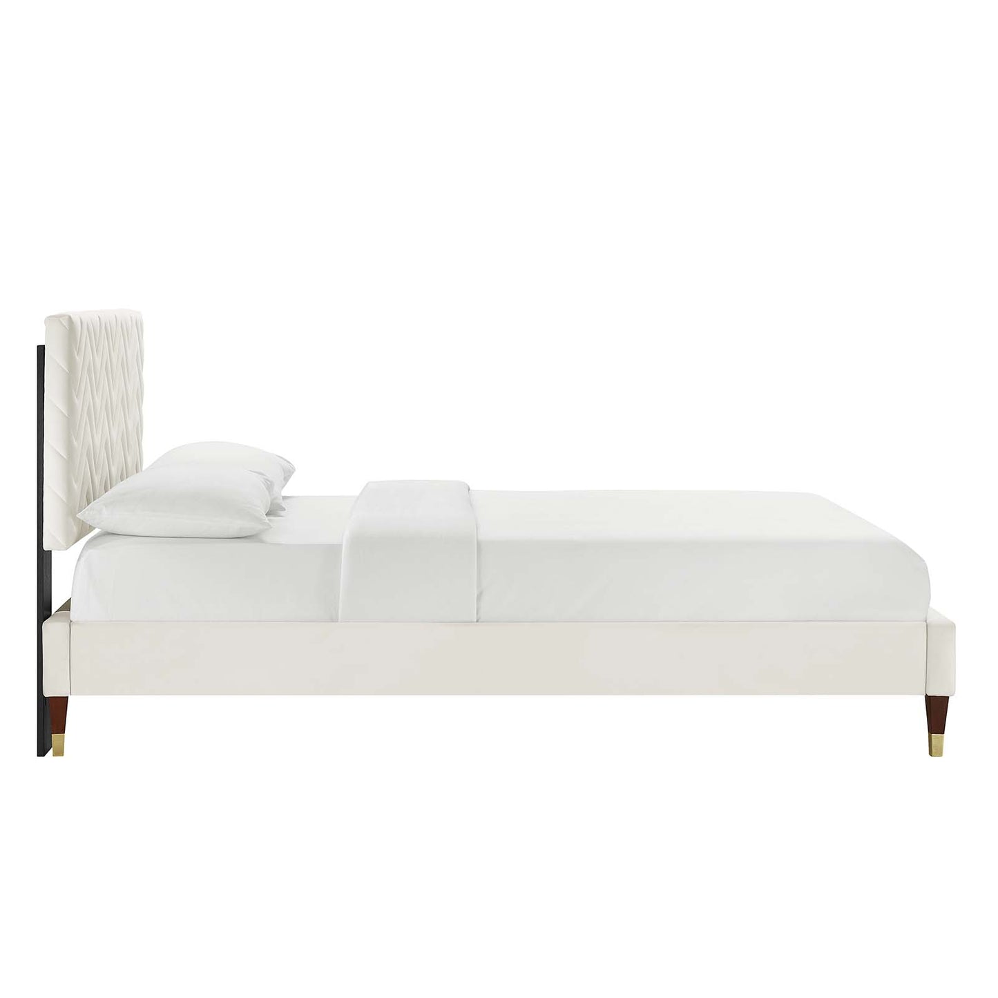 Leah Chevron Tufted Performance Velvet Full Platform Bed By Modway - MOD-6993 | Beds | Modishstore - 26