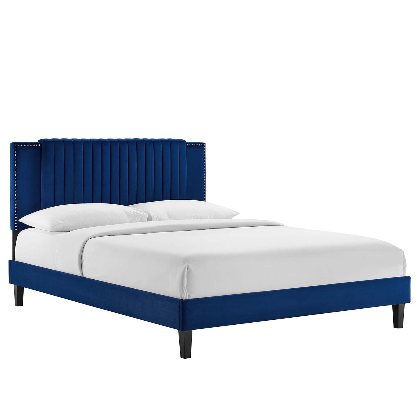 Zahra Channel Tufted Performance Velvet Full Platform Bed By Modway - MOD-6998 | Beds | Modishstore - 17