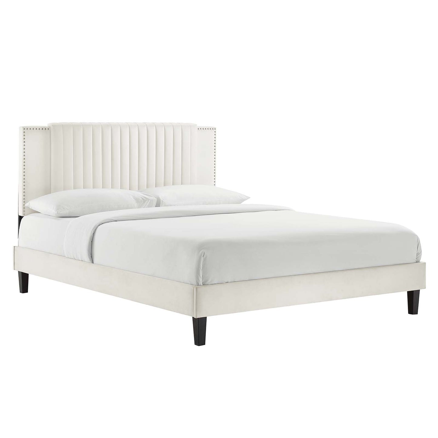 Zahra Channel Tufted Performance Velvet Full Platform Bed By Modway - MOD-6998 | Beds | Modishstore - 25