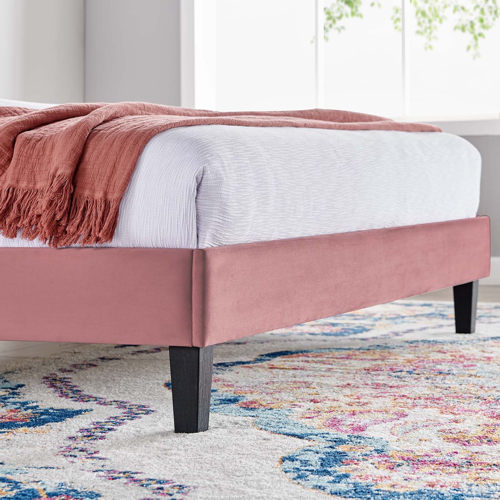 Daisy Performance Velvet Twin Platform Bed By Modway - MOD-7043 | Beds | Modishstore - 17