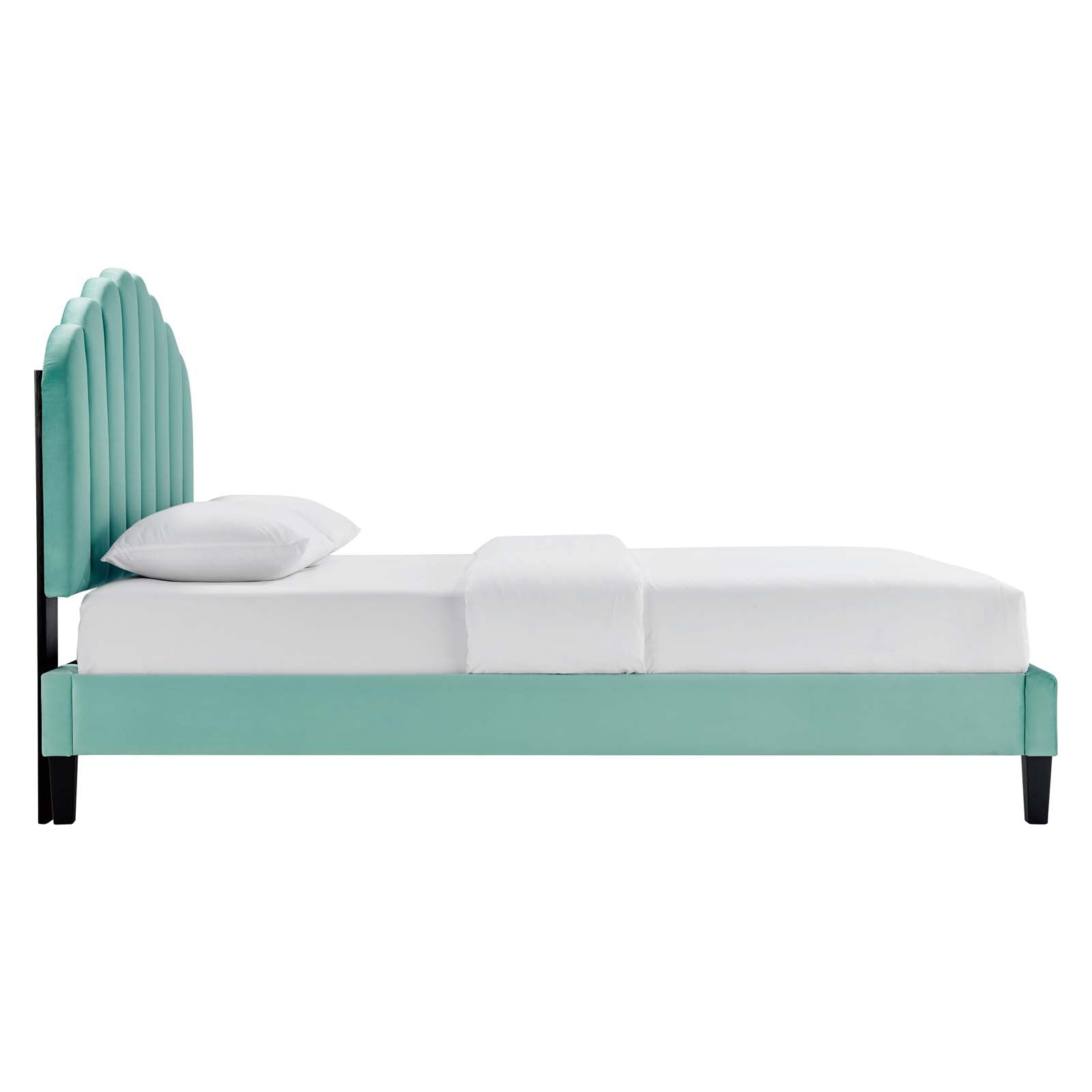 Daisy Performance Velvet Twin Platform Bed By Modway - MOD-7043 | Beds | Modishstore - 29