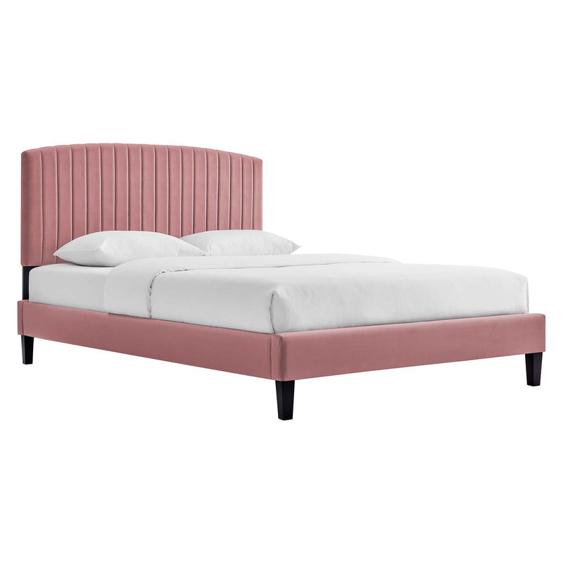 Alessi Performance Velvet King Platform Bed By Modway - MOD-7045 | Beds | Modishstore - 9