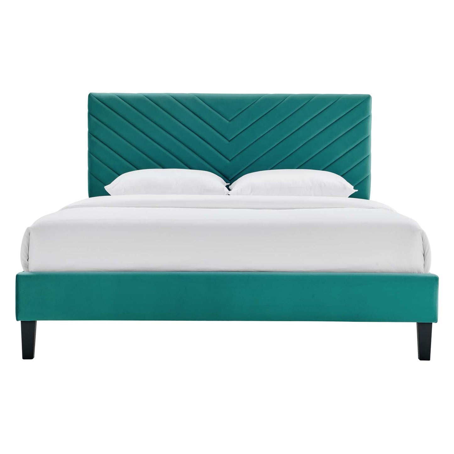 Roxanne Performance Velvet King Platform Bed By Modway - MOD-7046 | Beds | Modishstore - 28