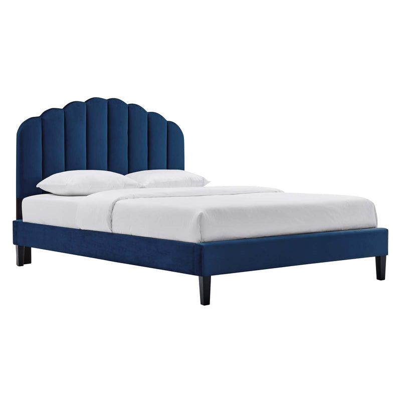 Daisy Performance Velvet King Platform Bed By Modway - MOD-7047 | Beds | Modishstore - 36