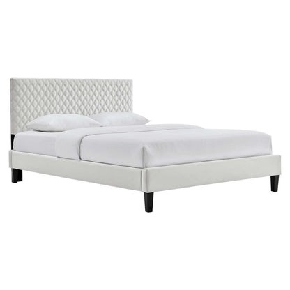 Garcelle Performance Velvet King Platform Bed By Modway - MOD-7048 | Beds | Modishstore - 17